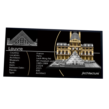 Plaque type UCS Le Louvre réf 21024