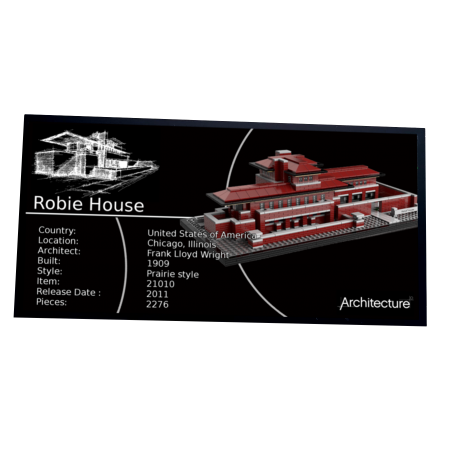 Plaque type UCS Robie House réf 21010