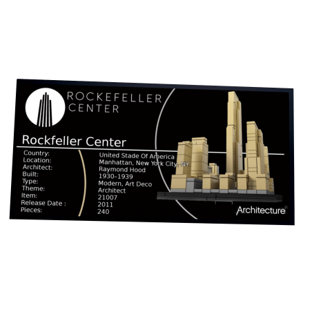 Plaque type UCS Rockefeller Center réf 21007