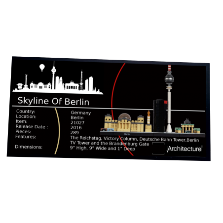 Plaque type UCS Berlin Skyline réf 21027