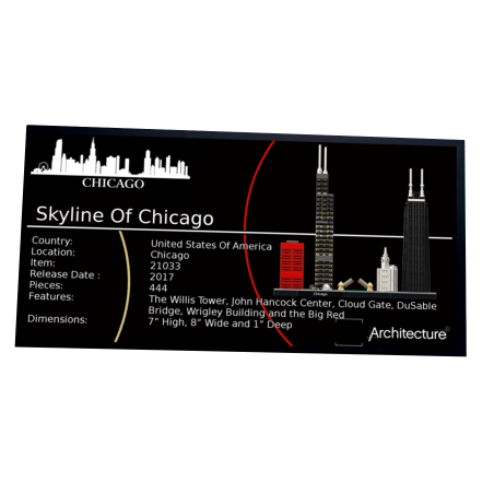 Plaque type UCS Chicago Skyline réf 21033
