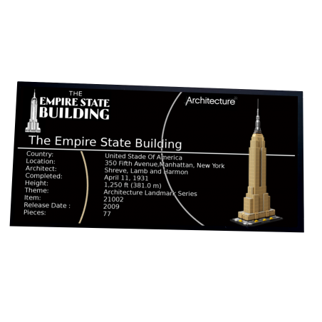 Plaque type UCS L'Empire State Building réf 21046