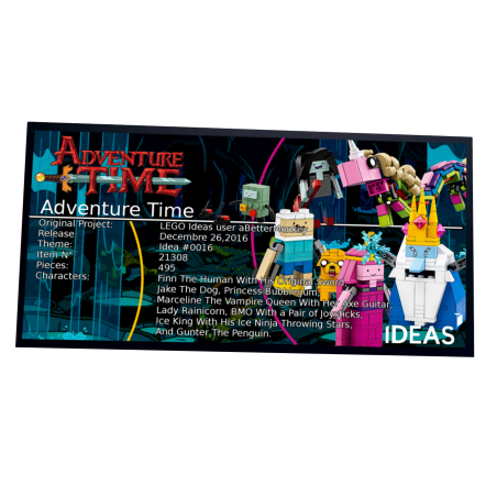 Plaque type UCS Adventure Time réf 21308