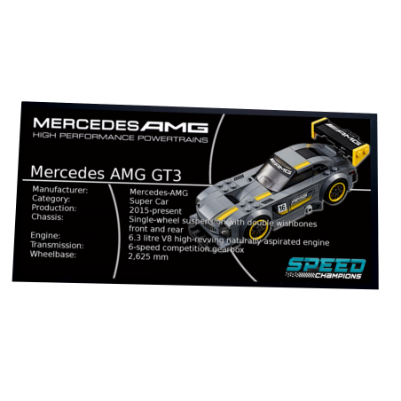 Plaque type UCS Mercedes-AMG GT3 réf 75877
