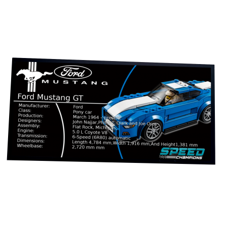 Plaque type UCS Ford Mustang GT réf 75871