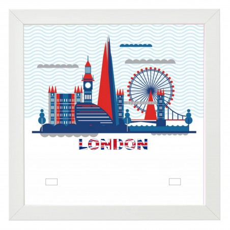 Cadre Thème Londres-London - 25x25cm