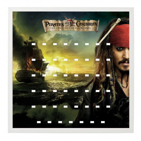 Cadre Thème Pirates des Caraïbe Jack- 50x50 cm