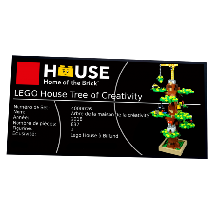Plaque type UCS Lego House Tree Of Creativity réf 4000026