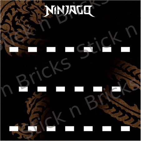Fond de cadre Série Ninjago Dragon Noir 25x25 cm 20 emplacements