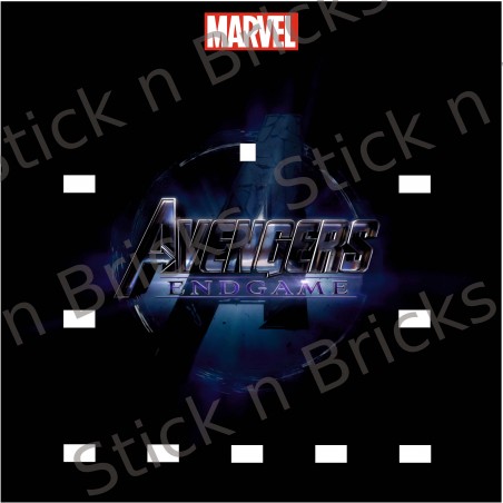Fond de cadre Série The Avengers End Game 25x25 cm 10 emplacements