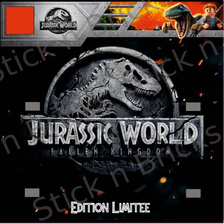 Fond de cadre Jurassic World Edition Limitée 25x25 cm 4 emplacements