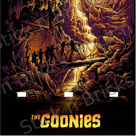 Fond de cadre Les Goonies 25x25 cm 3 emplacements
