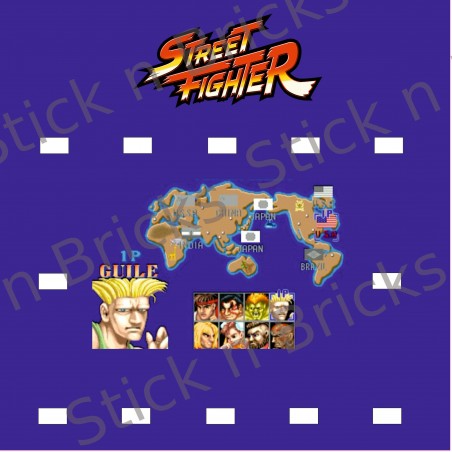 Fond de cadre Street Fighter Guile 25x25 cm 12 emplacements