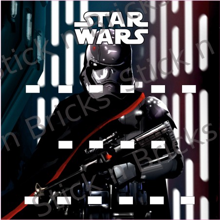 Fond de cadre Star Wars Captain Phasma 25x25 cm 16 emplacements