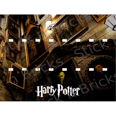 Fond de cadre Harry Potter -Les escaliers de Poudlard   30x40 cm 16 emplacements (Série 2)