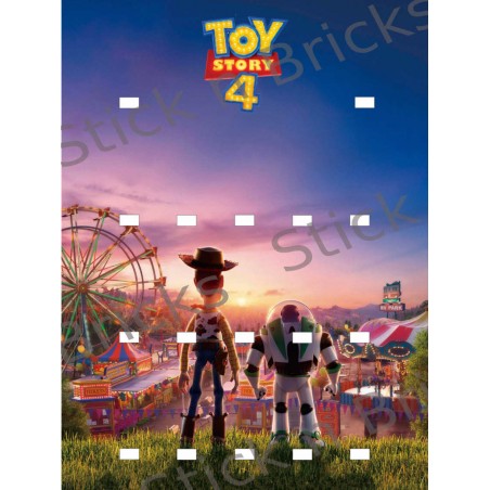Fond de cadre Toy Story 40x30cm vertical 17 emplacements