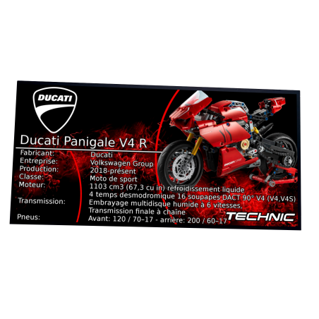 Plaque Type UCS Ducati Panigale V4 R réf 42107
