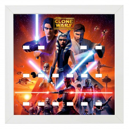 Cadre Star Wars The Clone Wars-25x25cm 16 emplacements