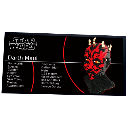 Plaque type UCS Darth Maul réf 10018
