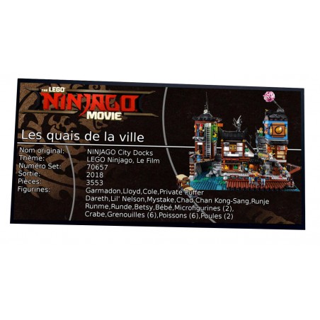 Plaque Type UCS  Les quais de la ville NINJAGO Réf 70657