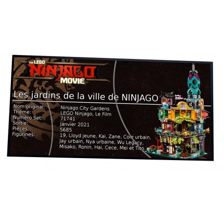 Plaque Type UCS   Les jardins de la ville de Ninjago Réf 71741