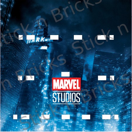 Fond de cadre Série Marvel v1 25x25 cm 12 + 6 emplacements
