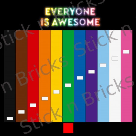 Fond de cadre EveryOne Is Awesome -11 emplacements-35x35cm