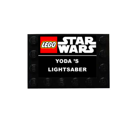 Plaque type UCS YODA's Lightsaber 6x4