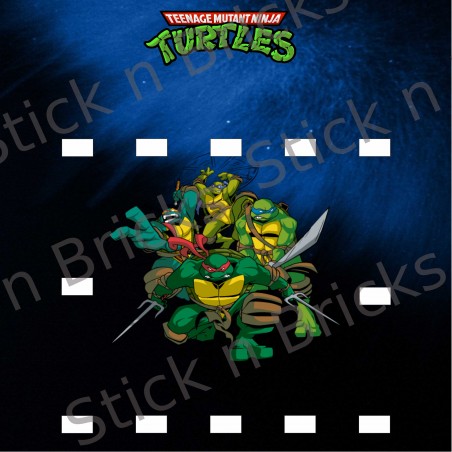 Fond de cadre Tortues Ninja 25x25 cm 12 emplacements