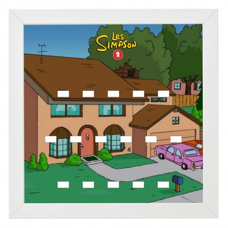 Cadre Serie 2 Simpsons "La maison des Simpsons- 25x25cm