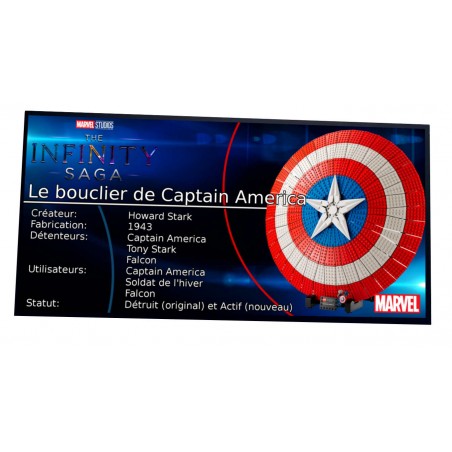 Plaque Type UCS - Le bouclier de Captain America - réf 76262