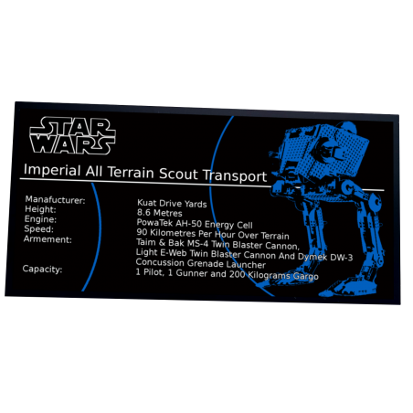 Plaque type UCS  AT-ST réf 7657 / 10174