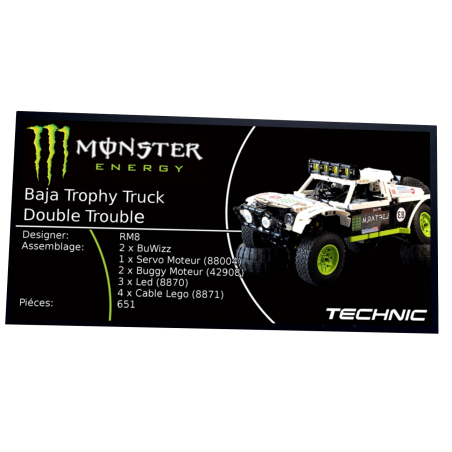 Plaque type UCS  BAJA TROPHY TRUCK réf MOC-4874