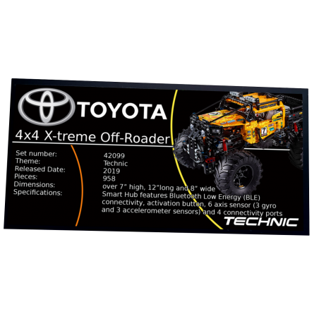 Plaque type UCS 4x4 X-treme Off-Roader réf 42099