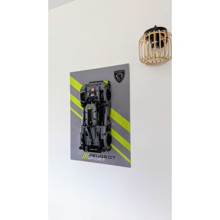 Tableau Design Aluminum Dibon 50cm x70cm pour PEUGEOT 9X8 24H Le Mans Hybrid Hypercar réf 42146