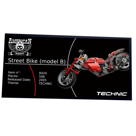 Plaque type UCS Street Bike réf 8420