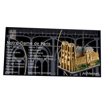 Plaque type UCS Notre Dame de Paris réf 21061