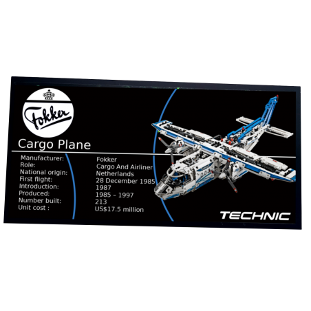 Plaque type UCS Cargo Plane réf 42025
