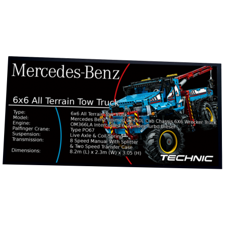 Plaque type UCS 6x6 All Terrain Tow Truck réf 42070
