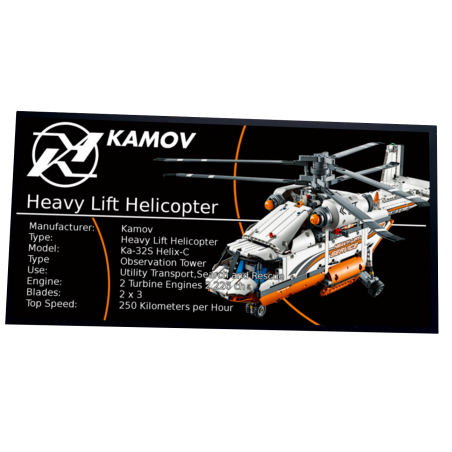 Plaque type UCS Heavy Lift Helicopter réf 42052