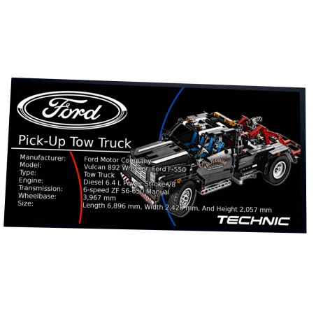 Plaque type UCS Pick-Up Tow Truck réf 9395