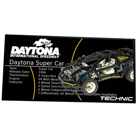 Plaque type UCS Super Car réf 8880