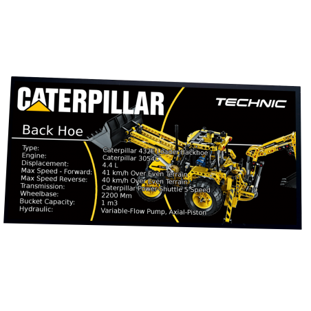 Plaque type UCS Backhoe Loader réf 8069