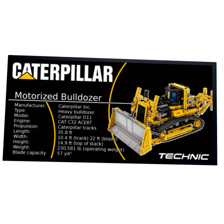 Plaque type UCS Bulldozer réf 8275
