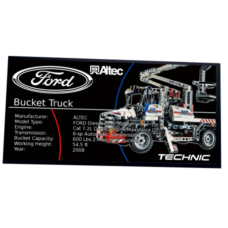 Plaque type UCS Bucket Truck réf 8071