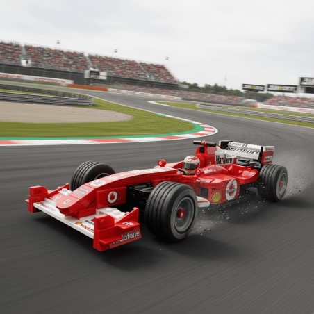 Planche Stickers Custom Ferrari F2004 et Michael Schumacher Set n°11375