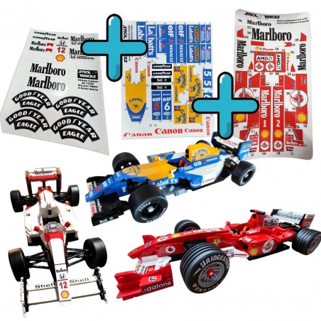 Pack de 3 Planches Stickers Custom Set 10330+Set 10353+Set 11375