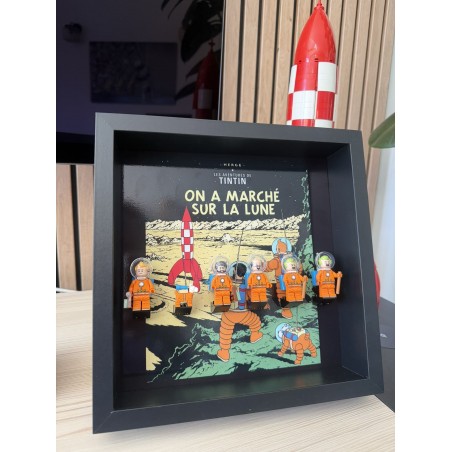 Cadre Edition La Fusée de Tintin - 25x25cm 6 emplacements (ref 21367)