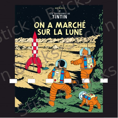 Fond de cadre Edition la Fusée de Tintin (ref 21367) emplacements