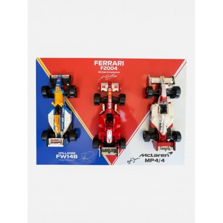 Tableau Design Aluminum Dibon 50cm x 70cm TRIO FW14B, F2004 et MP4/4